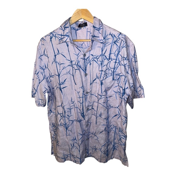Bodhi by Kotomori Linen Hawaiian Shirt L - Picture 1 of 4